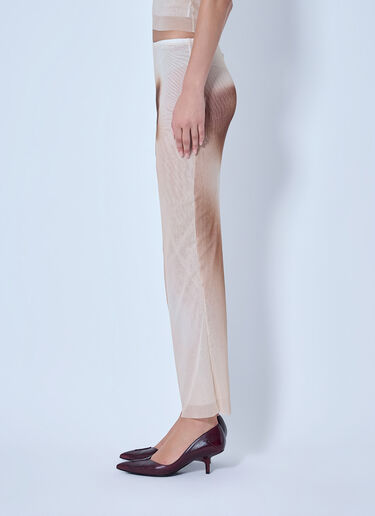 LN-CC® - Jean Paul Gaultier: Mesh Printed Face Long Skirt - Beige Jean Paul Gaultier Mesh Printed Face Long Skirt Beige jpg0266006