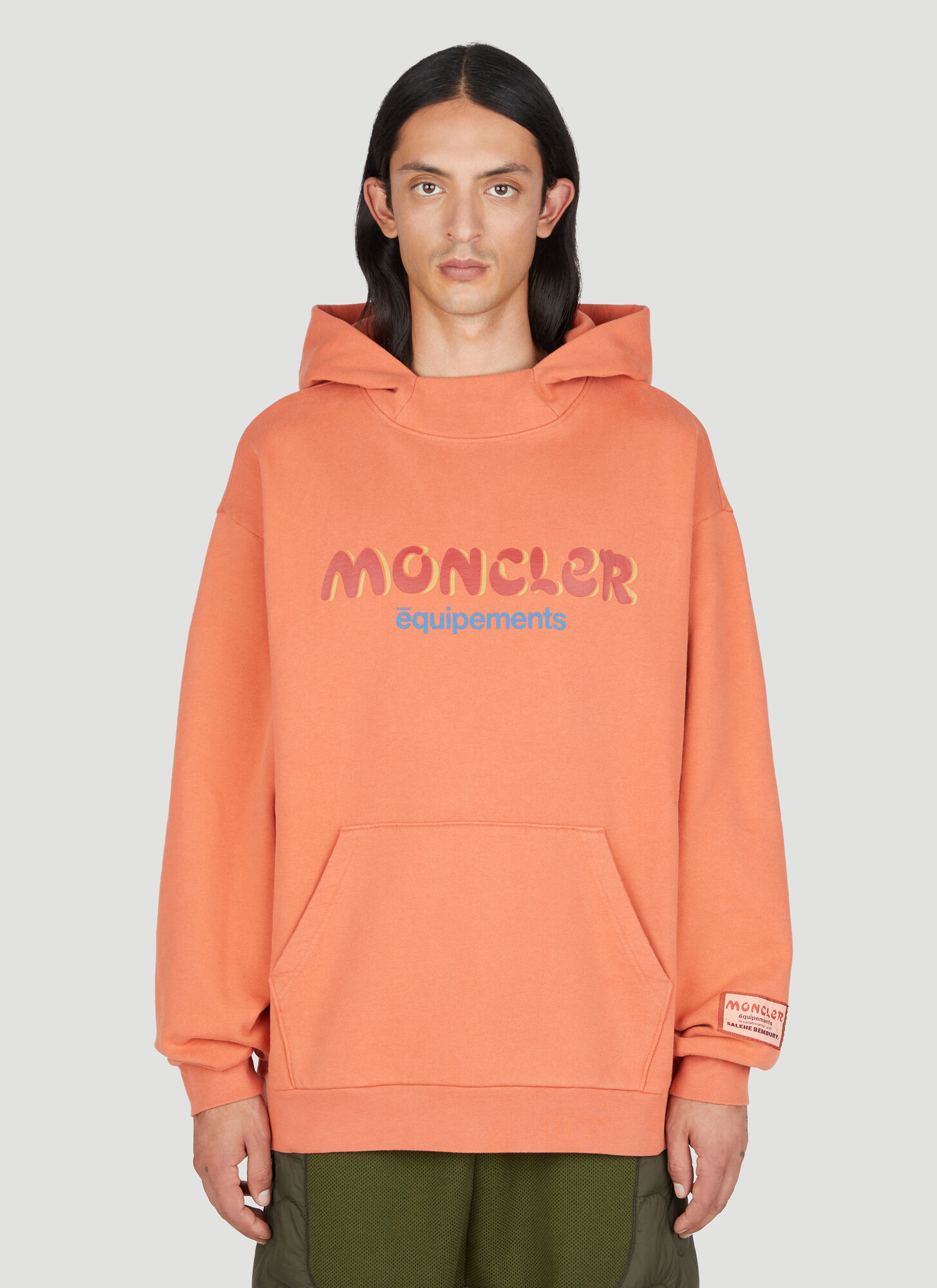 Moncler Saleh Bembury Logo Hooded Sweatshirt In Orange
