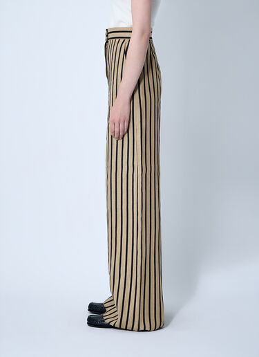 Max Mara Striped Tailored Pants Beige max0260005
