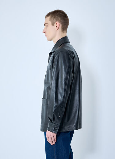 Bottega Veneta Leather Pyjama Shirt Black bov0159010