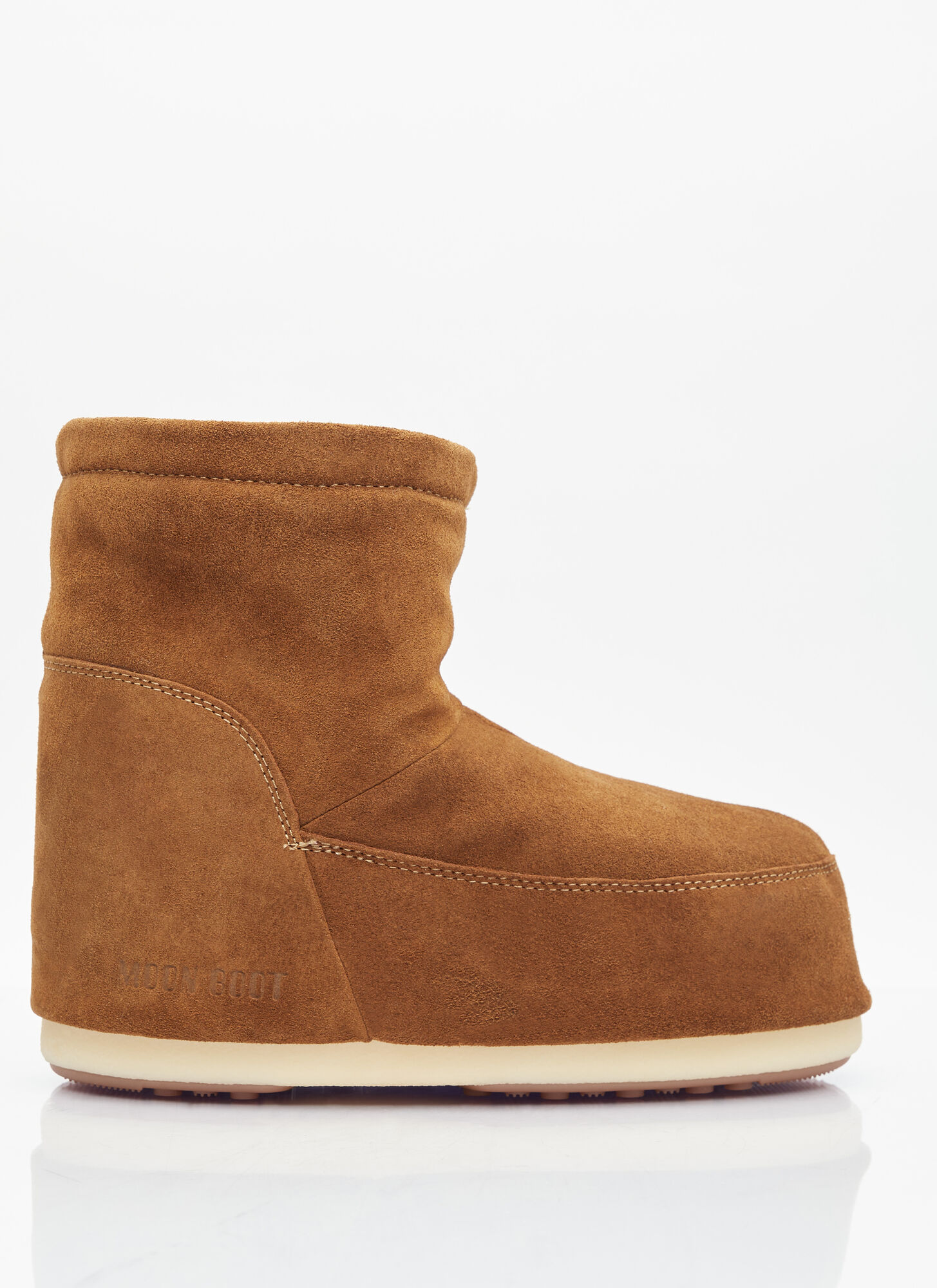 Shop Moon Boot Icon Low Suede Boots In Brown