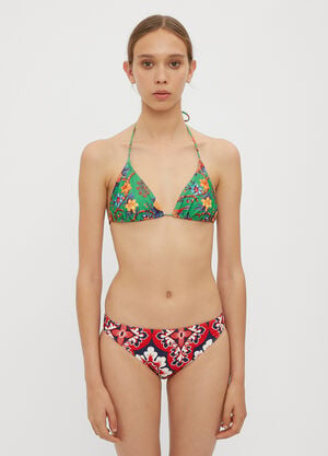 La Double J Pavone Verde Triangle Bikini Top Green ldj0234009