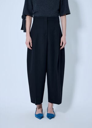 Jacquemus Le Pantalon Miami Wool Wide-Leg Pants  Black jac0266010