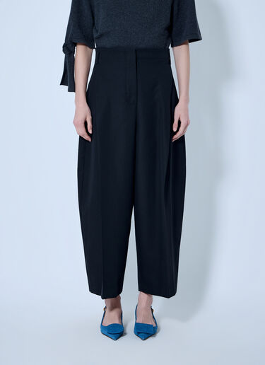 Jacquemus Le Pantalon Miami Wool Wide-Leg Pants  Black jac0266010