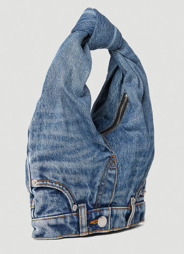 Alexander Wang Denim Mini Hobo Shoulder Bag Blue awg0251048