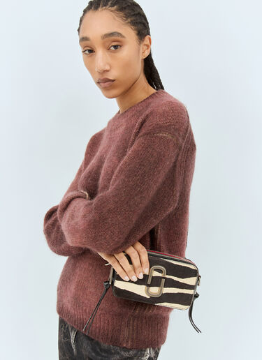 Marc Jacobs The Zebra Snapshot Shoulder Bag Black mcj0258004