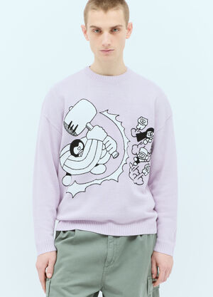 Brain Dead Hammer Sweater Lilac bra0154020