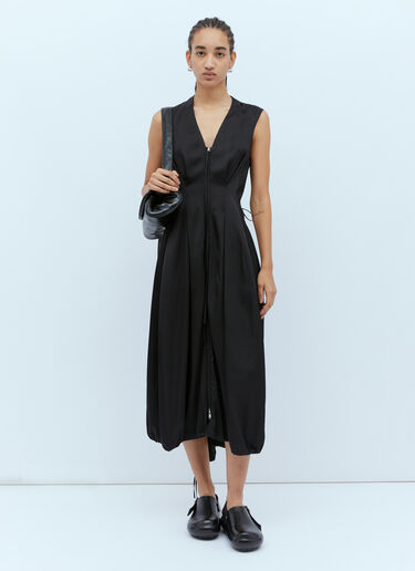 Jil Sander Balloon Midi Dress Black jil0254002