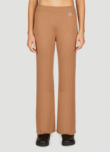 Moncler Knit Rib Pants Brown mon0254049