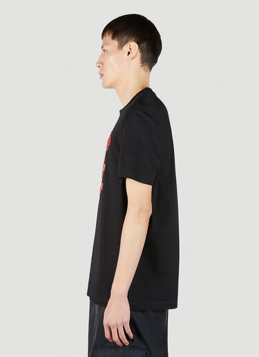 Varsity Logo Appliqué T-Shirt Versace Varsity Logo Appliqué T-Shirt Black ver0151006
