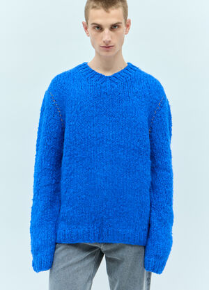 Acne Studios Knitted Alpaca Mix Sweater Blue acn0154019