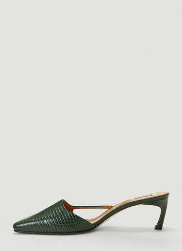 Reike Nen Cut-Out Heeled Mules Green rkn0241004