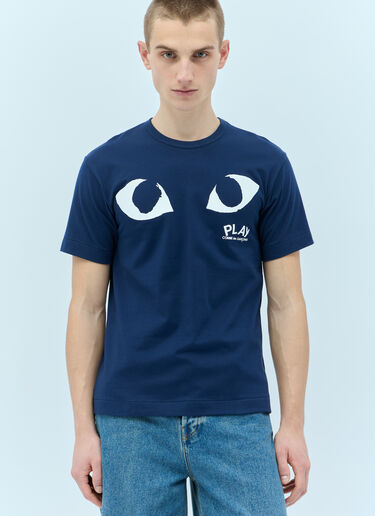 Comme Des Garçons PLAY 眼睛图案 T 恤 蓝色 cpl0355016