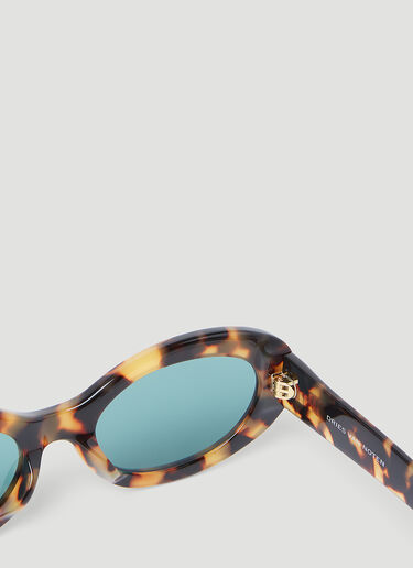 타원형 선글라스 Dries Van Noten 타원형 선글라스 브라운 vns0353002