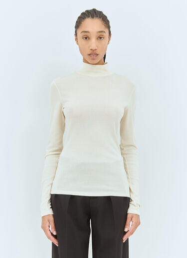 Lemaire Rib Turtleneck Top Off white lem0258015