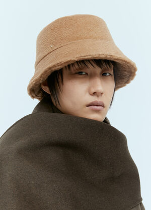 Max Mara Fiducia Teddy Lined Bucket Hat Camel max0254095