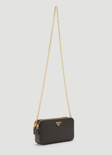 Prada Double-Zip Shoulder Bag Black pra0241039
