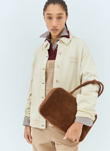 Miu Miu Beau Suede Handbag Brown miu0258026