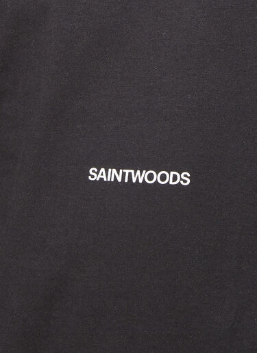 Saintwoods Logo Long-Sleeved T-Shirt Black swo0144006