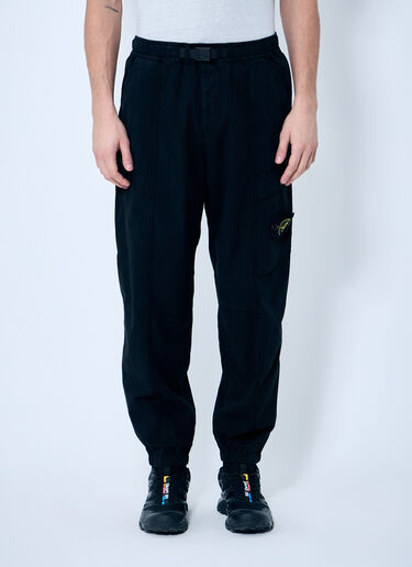 Stone Island Compass Patch Cargo Pants Black sto0160020
