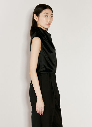Cowl-Neck Crop Top Saint Laurent Cowl-Neck Crop Top Black sla0255025