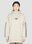 Balenciaga Logo Print Hooded Sweatshirt Beige bal0251027