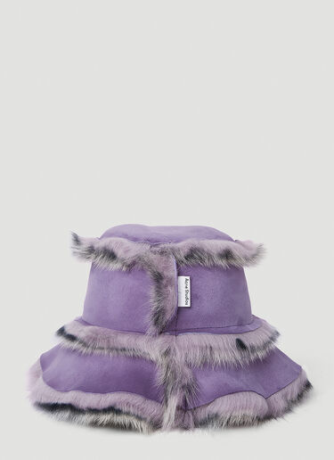 Acne Studios 羊毛皮渔夫帽 紫色 acn0349015