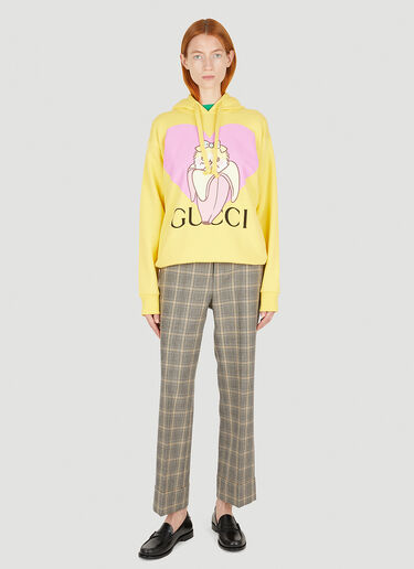Gucci Banana Cat Hooded Sweatshirt Yellow guc0250056