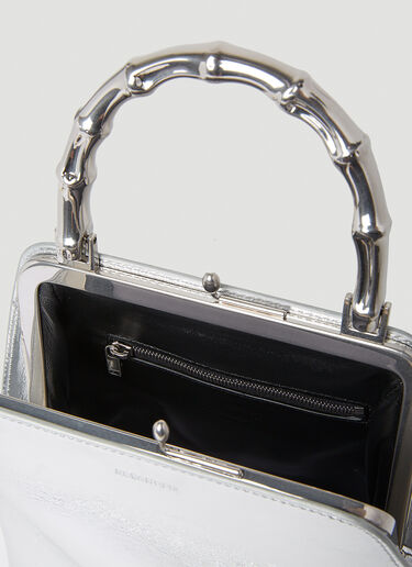 Jil Sander Goji Square Tote Bag Silver jil0253018
