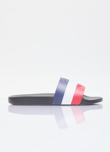 Moncler Basile Logo Print Slides Black mon0156031