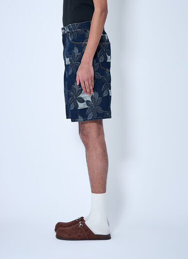 Gucci Denim Jacquard Shorts Blue guc0160002