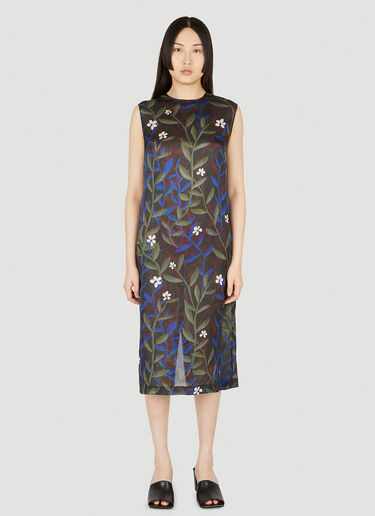 Floral Motif Shift Dress NAMACHEKO Floral Motif Shift Dress Black nac0246001