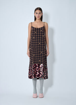 Dries Van Noten Embellished Slip Midi Dress Pink dvn0262021