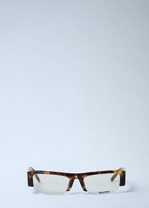 Miu Miu Rectangular Acetate Eyewear Frames Brown lmu0262006