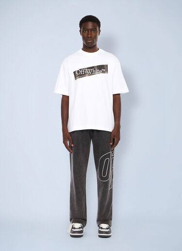 Off-White Flannel Diagonal Skate Logo T-Shirt White ofw0162062