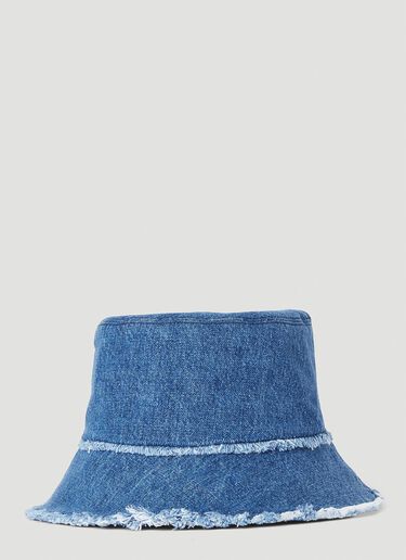 Miu Miu Logo Patch Denim Bucket Hat Blue miu0252051