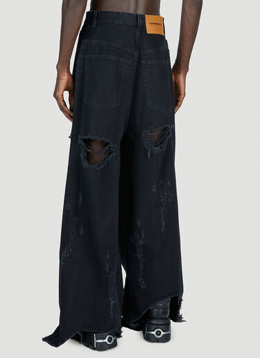 Vetements Destroyed Baggy Jeans Black vet0154006