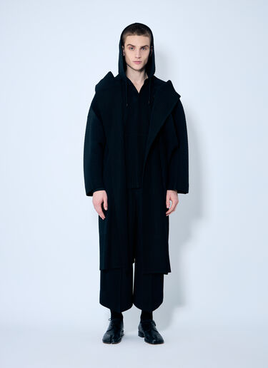Homme Plissé Issey Miyake Pleated Hooded Sweatshirt Black hmp0159010