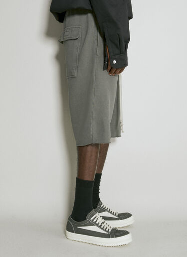 Rick Owens DRKSHDW Drawstring Track Shorts Grey drk0154004