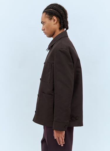Gucci Technical Cotton-Blend Jacket Brown guc0158011