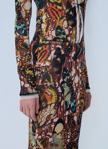 Jean Paul Gaultier Re-Edition The Yellow Butterfly Skirt Brown jpg0264023