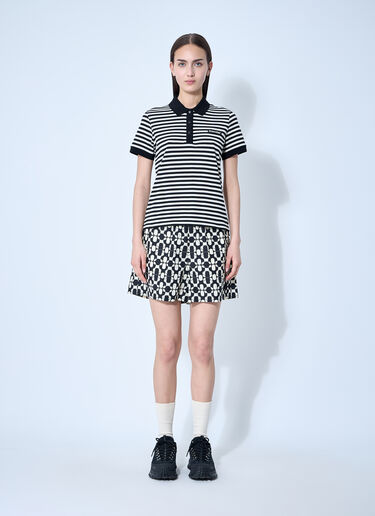 Moncler 스트라이프 로고 모티프 폴로 셔츠 블랙 mon0260024