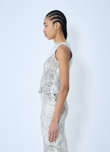 Snake-Print Embossed Tank Top Alexander Wang Snake-Print Embossed Tank Top White awg0259012