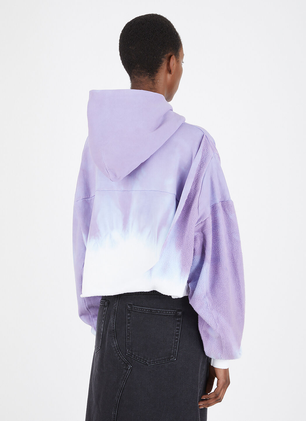 Ottolinger Cropped Drape Sweatshirt in Lilac | LN-CC