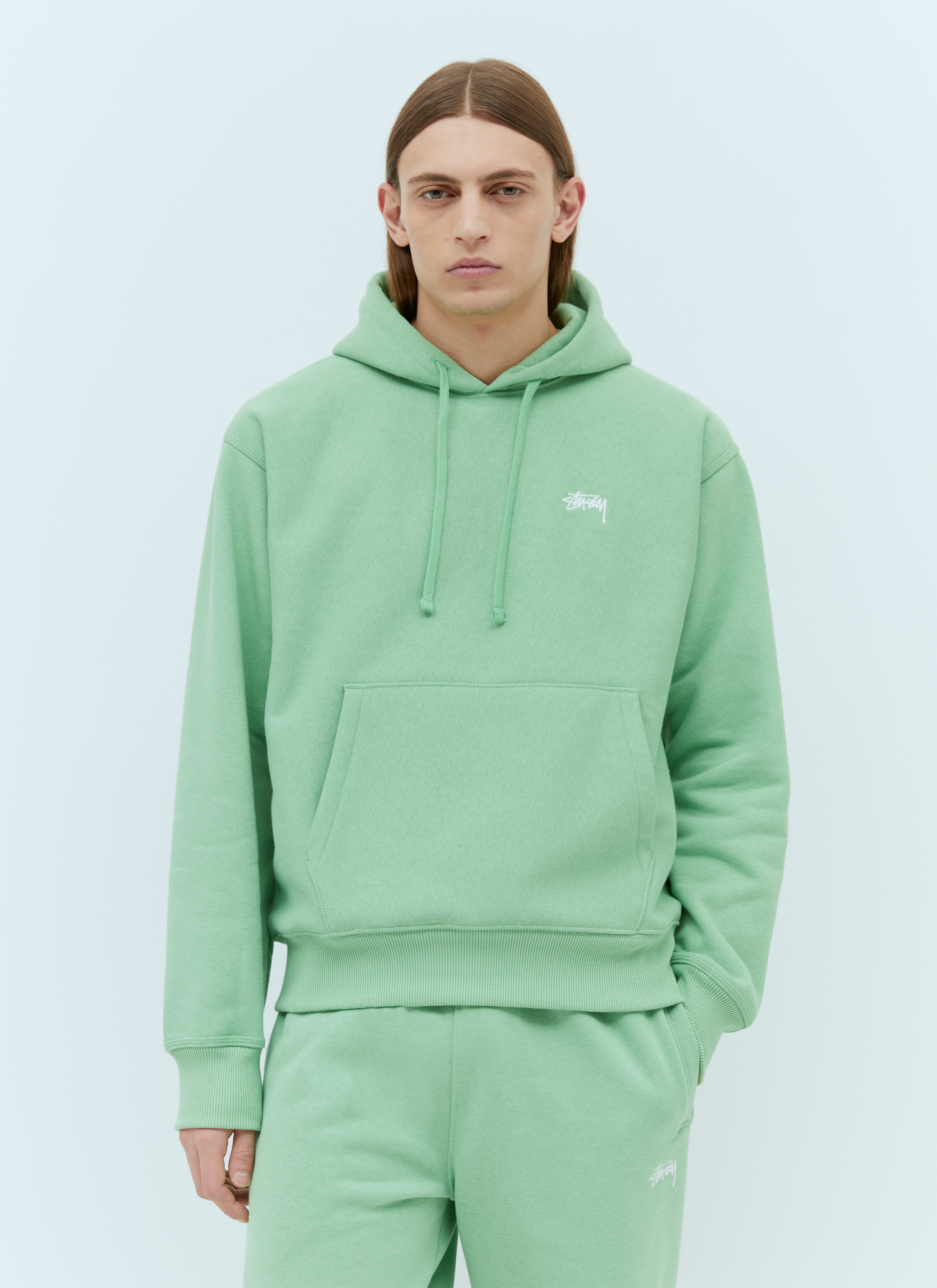 Stussy hotsell green hoodie