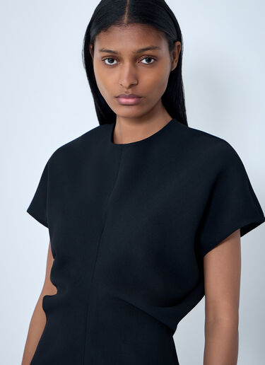TOTEME Slouch Wool Dress Black tot0263031