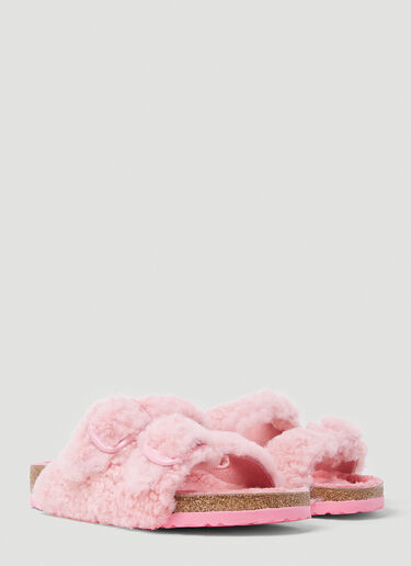 Birkenstock Arizona Big Buckle Shearling Sandals Pink brk0252016