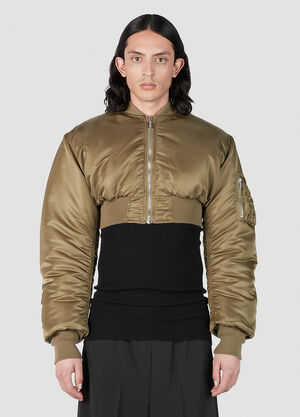 VTMNTS Cropped Bomber Jacket Green vtm0351008