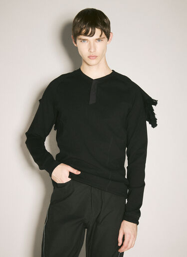 GmbH Long Sleeve Top With Shawl Black gmb0158004
