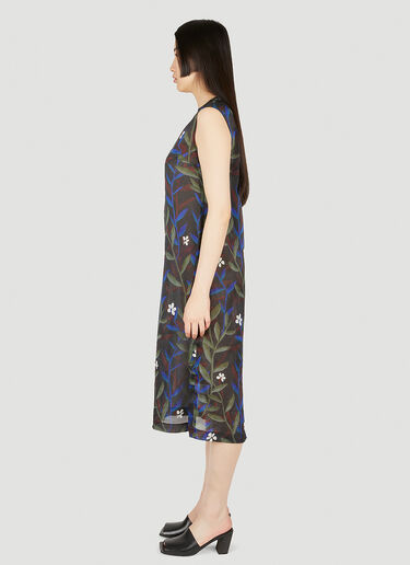 Floral Motif Shift Dress NAMACHEKO Floral Motif Shift Dress Black nac0246001